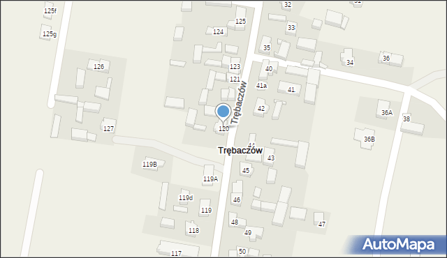 Trębaczów, Trębaczów, 120, mapa Trębaczów