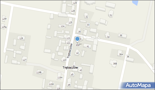 Trębaczów, Trębaczów, 41a, mapa Trębaczów