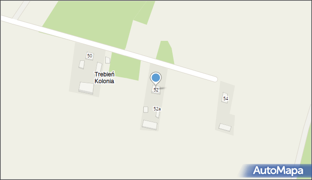 Trebień, Trebień, 52, mapa Trebień
