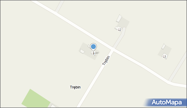 Trębin, Trębin, 9, mapa Trębin