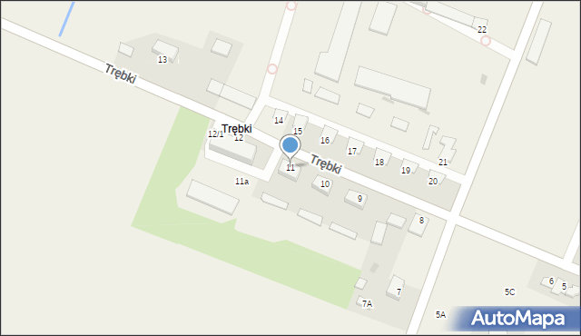 Trębki, Trębki, 11/3, mapa Trębki