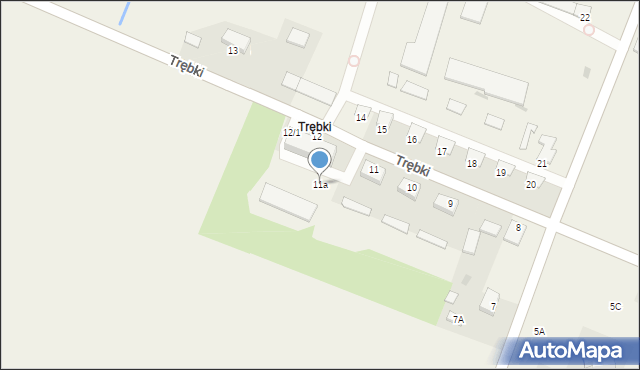 Trębki, Trębki, 11a, mapa Trębki