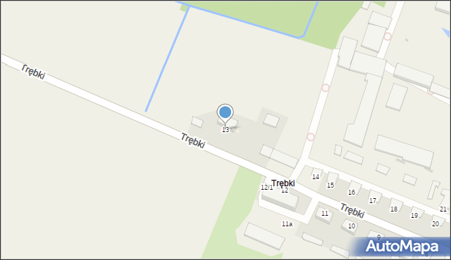 Trębki, Trębki, 13, mapa Trębki