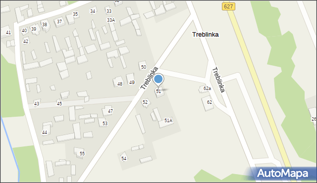 Treblinka, Treblinka, 51, mapa Treblinka