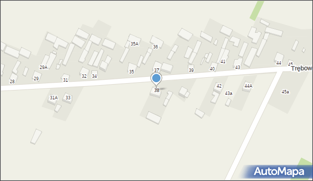 Trębowiec Duży, Trębowiec Duży, 38, mapa Trębowiec Duży