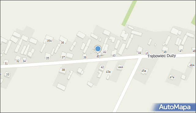 Trębowiec Duży, Trębowiec Duży, 40, mapa Trębowiec Duży