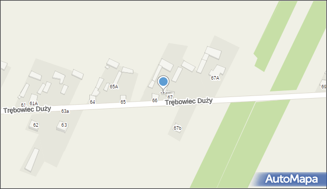 Trębowiec Duży, Trębowiec Duży, 66A, mapa Trębowiec Duży