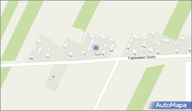 Trębowiec Duży, Trębowiec Duży, 73, mapa Trębowiec Duży