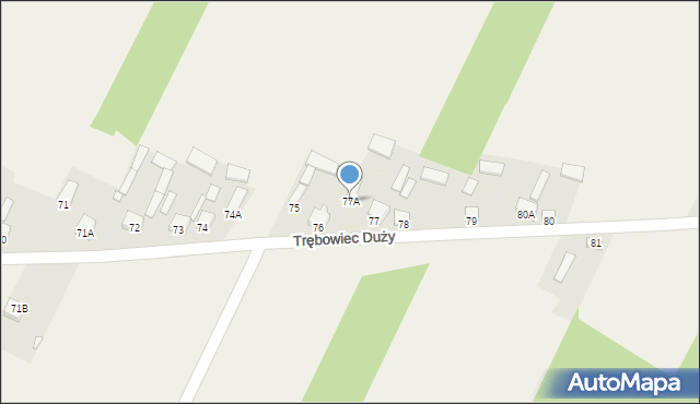 Trębowiec Duży, Trębowiec Duży, 77A, mapa Trębowiec Duży