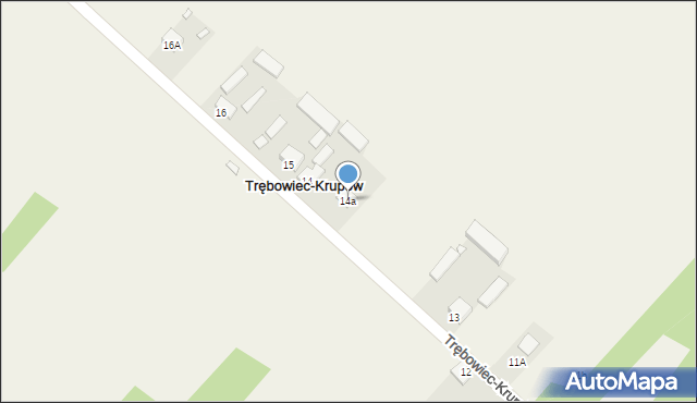 Trębowiec-Krupów, Trębowiec-Krupów, 14a, mapa Trębowiec-Krupów