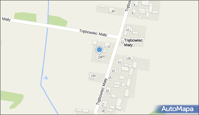 Trębowiec Mały, Trębowiec Mały, 13A, mapa Trębowiec Mały