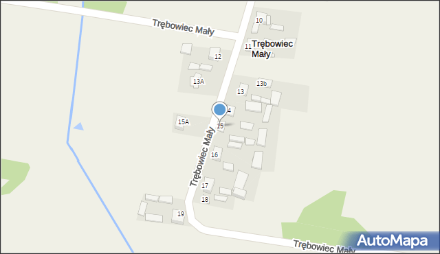 Trębowiec Mały, Trębowiec Mały, 15, mapa Trębowiec Mały