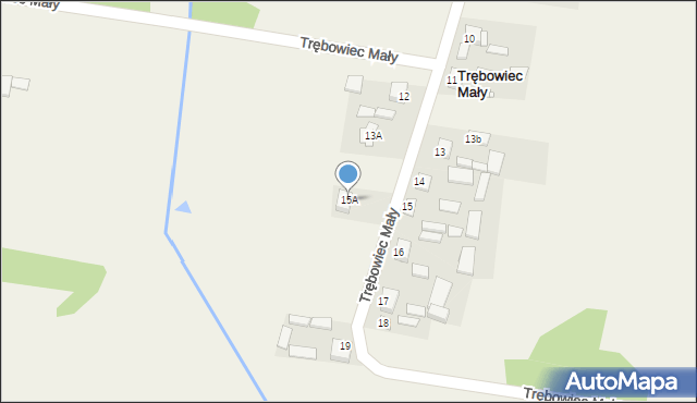 Trębowiec Mały, Trębowiec Mały, 15A, mapa Trębowiec Mały