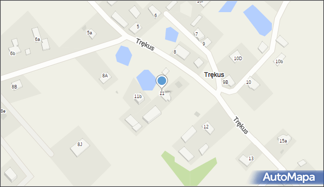 Trękus, Trękus, 11, mapa Trękus