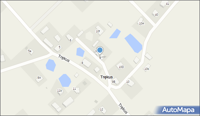 Trękus, Trękus, 9, mapa Trękus