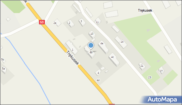 Trękusek, Trękusek, 4b, mapa Trękusek