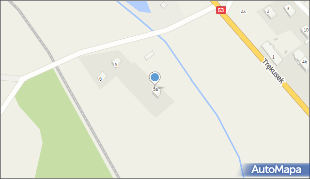 Trękusek, Trękusek, 5a, mapa Trękusek