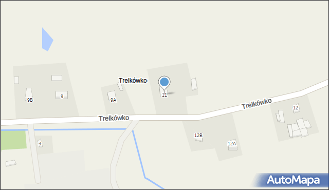 Trelkowo, Trelkówko, 11, mapa Trelkowo