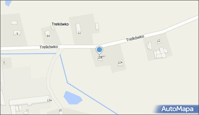Trelkowo, Trelkówko, 12B, mapa Trelkowo