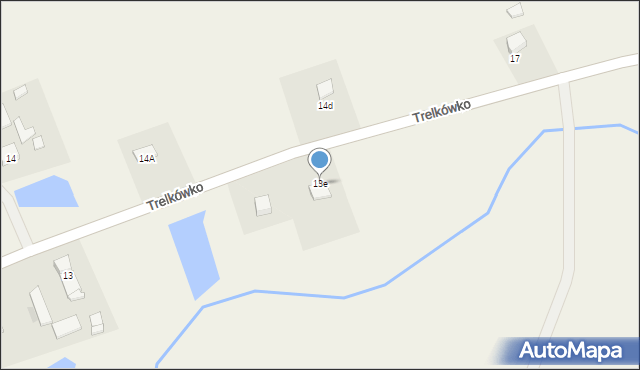 Trelkowo, Trelkówko, 13e, mapa Trelkowo