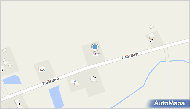 Trelkowo, Trelkówko, 14d, mapa Trelkowo