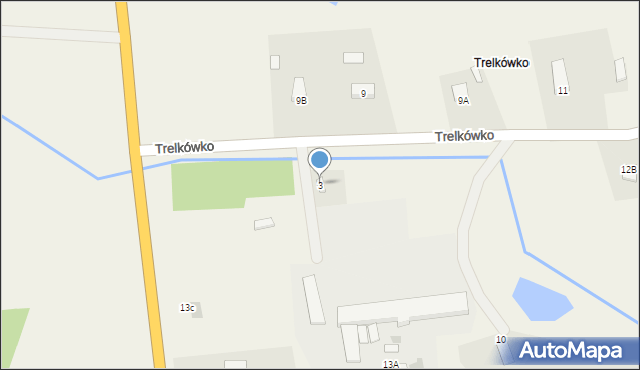 Trelkowo, Trelkówko, 3, mapa Trelkowo