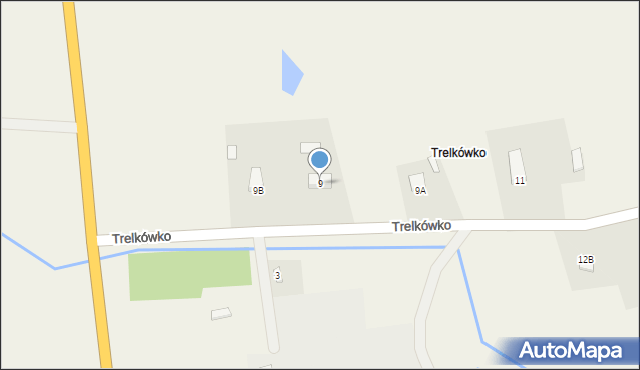 Trelkowo, Trelkówko, 9, mapa Trelkowo