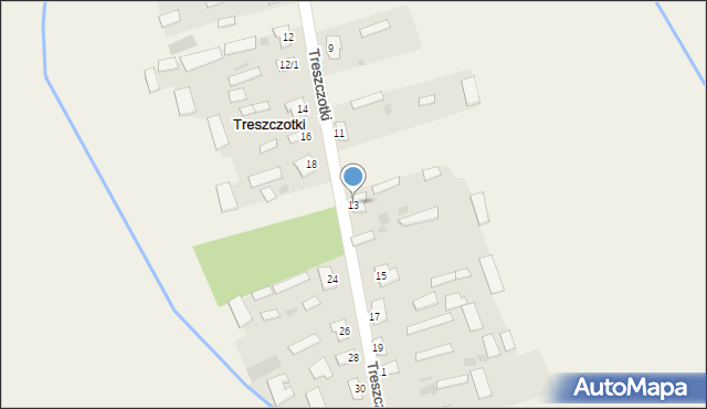 Treszczotki, Treszczotki, 13, mapa Treszczotki