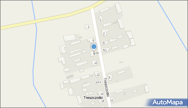 Treszczotki, Treszczotki, 8, mapa Treszczotki