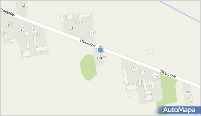 Trojanów, Trojanów, 14, mapa Trojanów