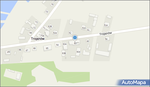 Trojanów, Trojanów, 63, mapa Trojanów