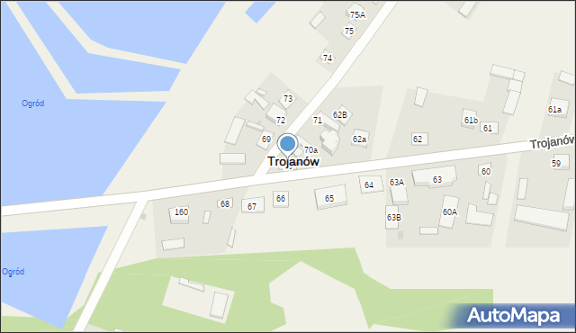 Trojanów, Trojanów, 70, mapa Trojanów