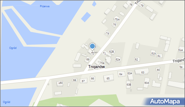 Trojanów, Trojanów, 72, mapa Trojanów