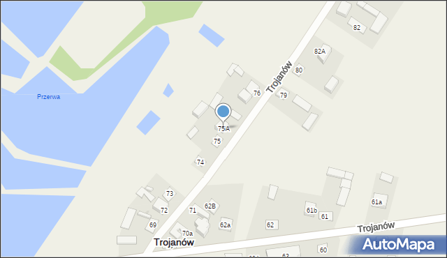 Trojanów, Trojanów, 75A, mapa Trojanów