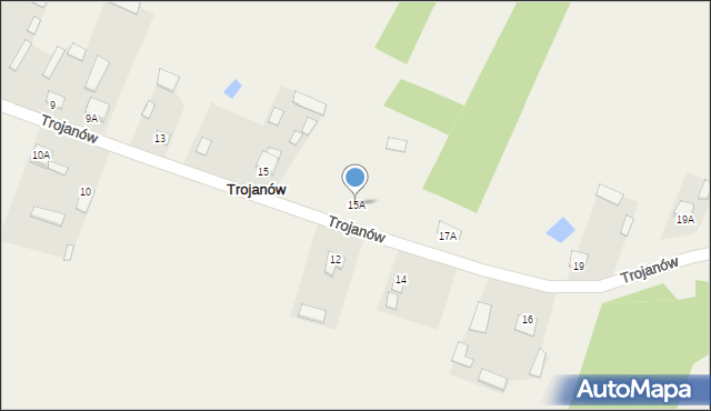 Trojanów, Trojanów, 15A, mapa Trojanów