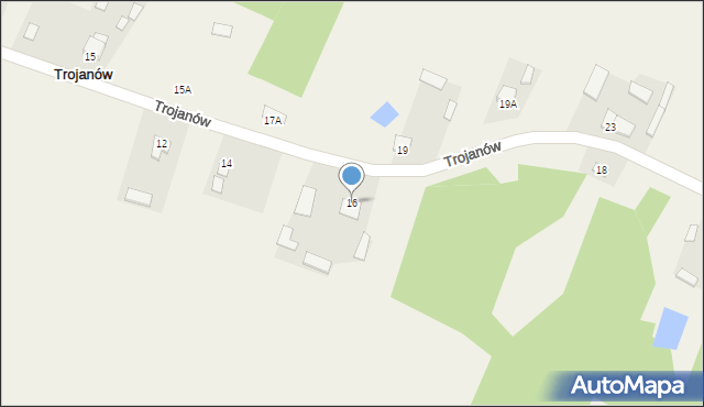 Trojanów, Trojanów, 16, mapa Trojanów