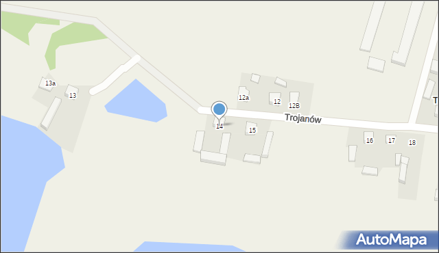 Trojanów, Trojanów, 14, mapa Trojanów