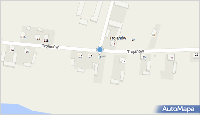 Trojanów, Trojanów, 18, mapa Trojanów