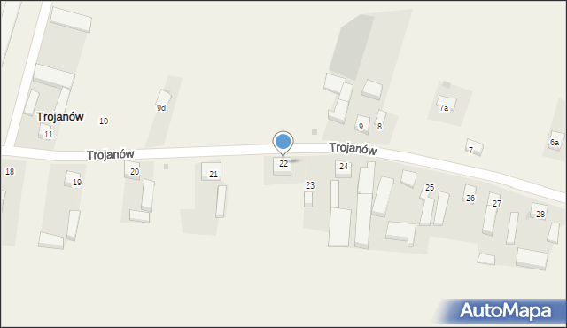 Trojanów, Trojanów, 22, mapa Trojanów