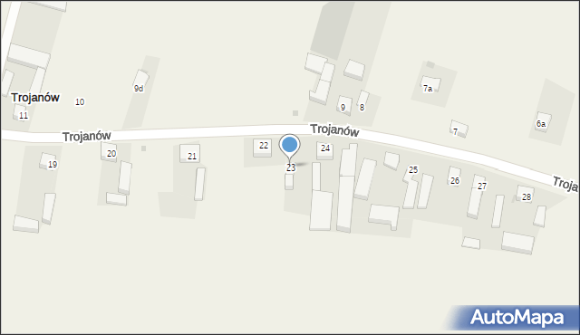 Trojanów, Trojanów, 23, mapa Trojanów