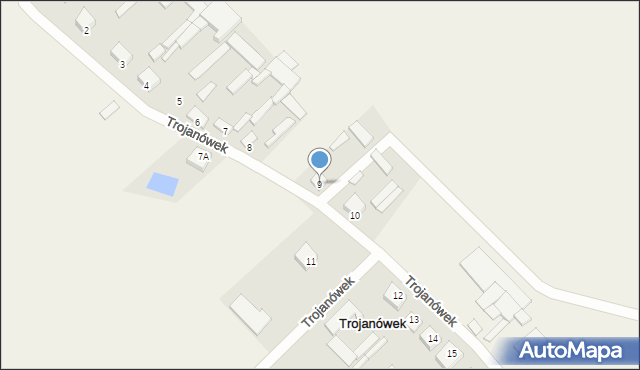 Trojanówek, Trojanówek, 9, mapa Trojanówek