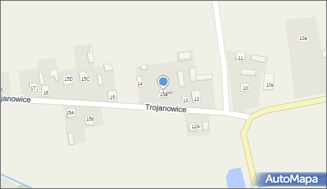 Trojanowice, Trojanowice, 13a, mapa Trojanowice