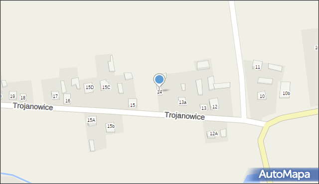 Trojanowice, Trojanowice, 14, mapa Trojanowice