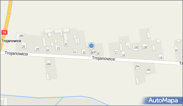 Trojanowice, Trojanowice, 19, mapa Trojanowice