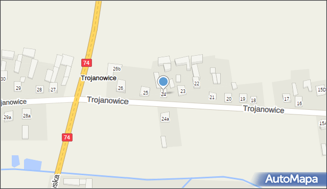 Trojanowice, Trojanowice, 24, mapa Trojanowice