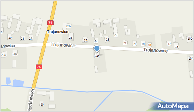 Trojanowice, Trojanowice, 24a, mapa Trojanowice