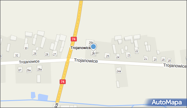 Trojanowice, Trojanowice, 26, mapa Trojanowice