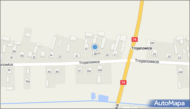 Trojanowice, Trojanowice, 29, mapa Trojanowice