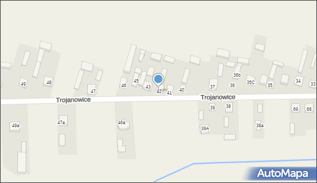 Trojanowice, Trojanowice, 42, mapa Trojanowice