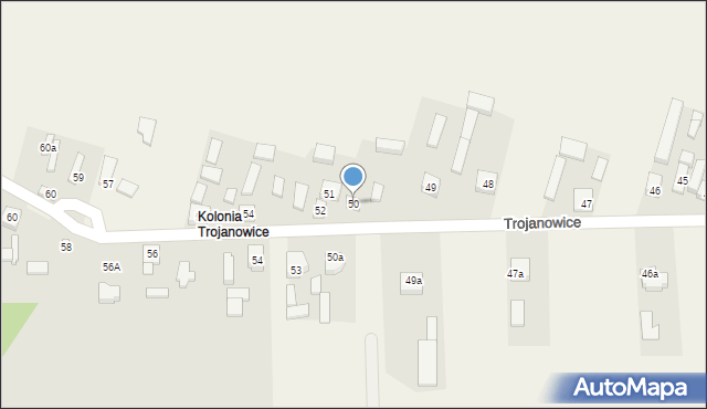 Trojanowice, Trojanowice, 50, mapa Trojanowice